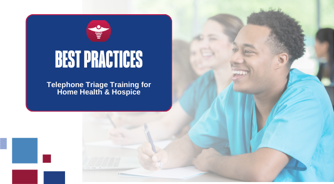 Several smiling nurses are sitting with pens in hand, appear to be training for Best Practices in Telephone Triage